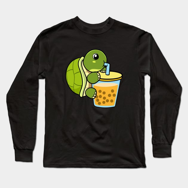 Boba Turtle Long Sleeve T-Shirt by WildSloths